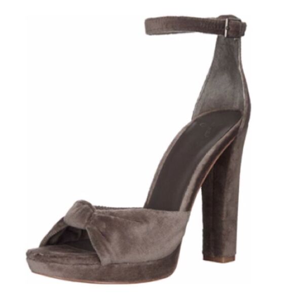 Joie Nabila Velvet Chunky Heel Platform Sandal Size 39 - Picture 1 of 8